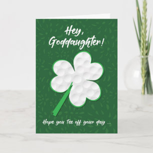 Goddaughter Golf Sports St. Patrick’s Day Shamrock Card