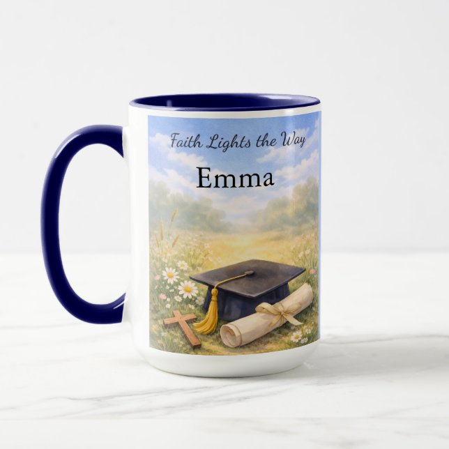 Goddaughter Graduation Personalized Christian Gift Mug (Left)