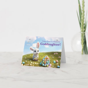 Goddaughter Happy Easter with Happy Easter Bunny Card