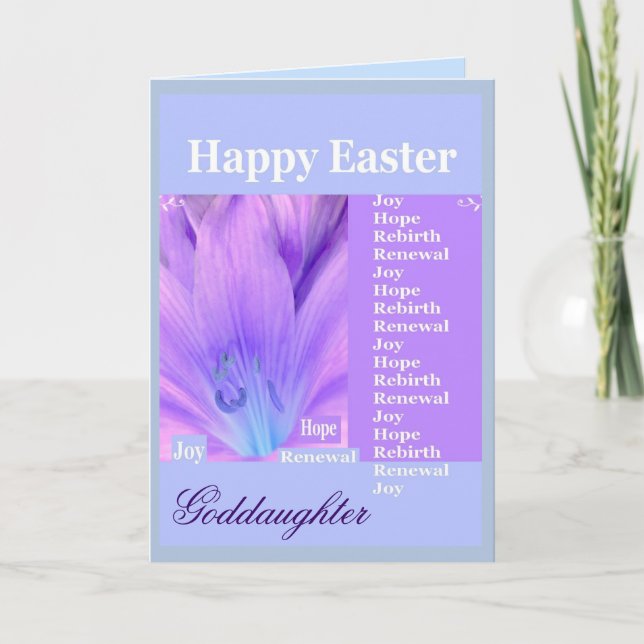 GODDAUGHTER - Happy Easter with Lily Holiday Card (Front)