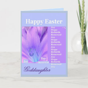 GODDAUGHTER - Happy Easter with Lily Holiday Card