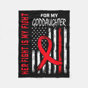 Goddaughter Heart Disease Awareness Month Products Fleece Blanket