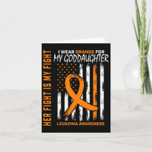 Goddaughter Leukaemia Cancer Awareness American Fl Card