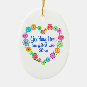 Goddaughter Love Ceramic Tree Decoration