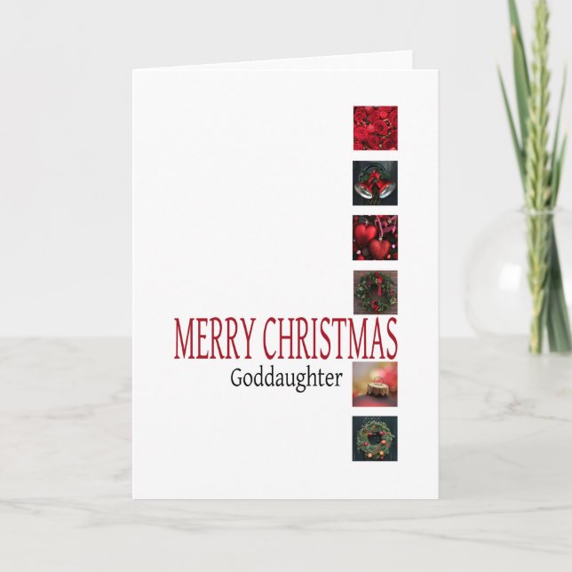 Goddaughter Merry Christmas card (Front)