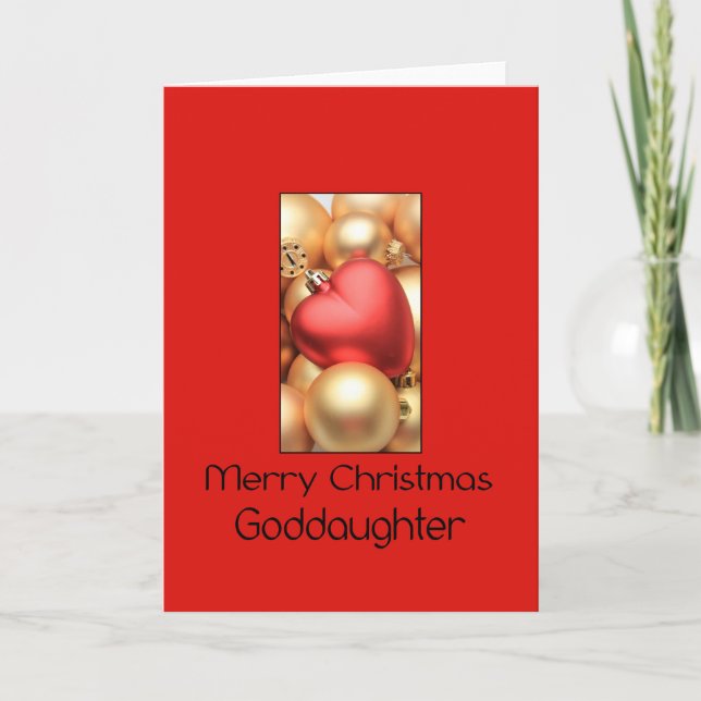 Goddaughter Merry Christmas card (Front)
