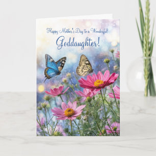 Goddaughter Mothers Day with Garden Flowers  Card
