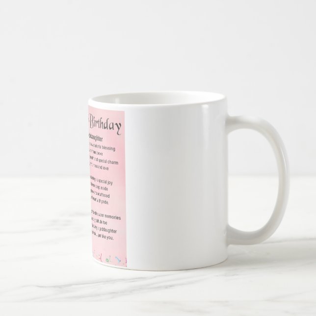 Goddaughter Poem - 21st Birthday Design Coffee Mug (Right)