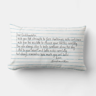 Goddaughter  Quote On Notebook Paper Lumbar Cushion