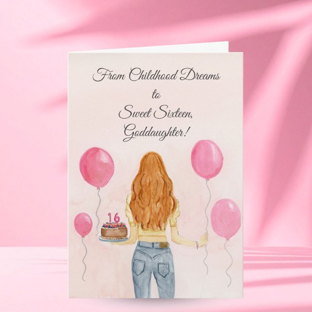 Goddaughter Sweet Sixteen Girl Jeans Celebrating Card (Creator Uploaded)