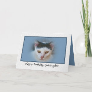 Goddaughter's Birthday Card with Cat