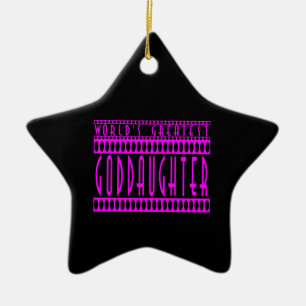 Goddaughters Gifts : World's Greatest Goddaughter Ceramic Tree Decoration