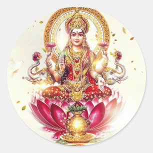 GODDES LAKSHMI 04SEP 2014.jpg Classic Round Sticker