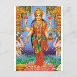 goddes laxshmi postcard