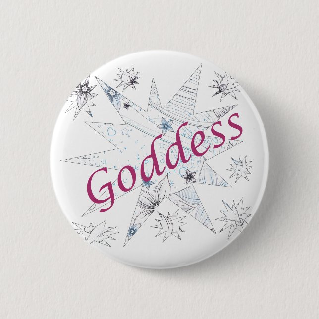 Goddess 6 Cm Round Badge (Front)