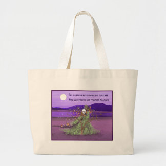 Goddess And Moon Large Tote Bag