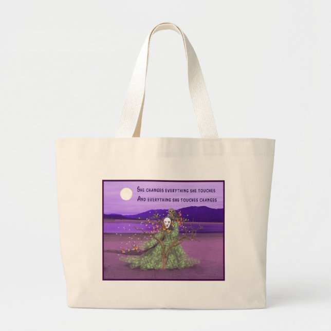 Goddess And Moon Large Tote Bag (Front)