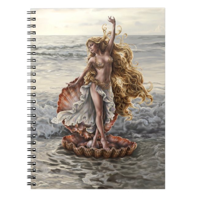 Goddess Aphrodite Notebook by artist Lindsay Arche (Front)