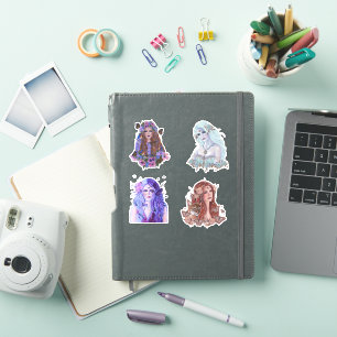 Goddess art stickers by Renee Lavoie