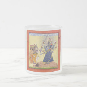 Goddess Bhadrakali Worshipped by the Gods 1675 Frosted Glass Coffee Mug