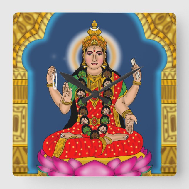 Goddess Bhairavi Wall Clock (Front)