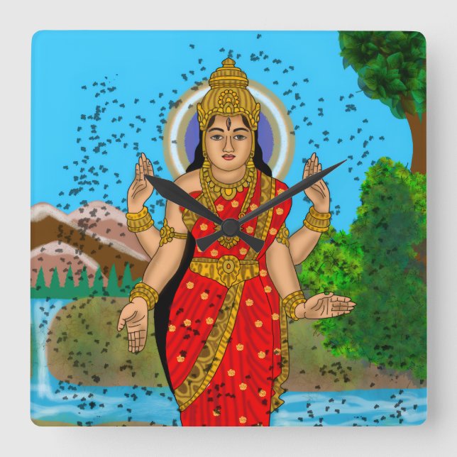 Goddess Bhramari Wall Clock (Front)