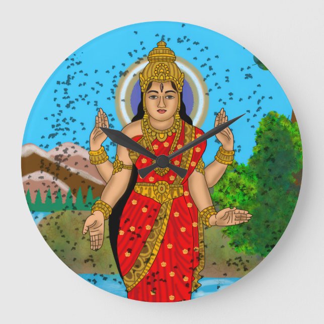 Goddess Bhramari Wall Clock (Front)