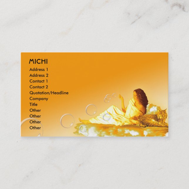 Goddess Biz Card Template (Front)