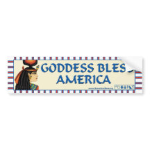 Goddess Bless America Bumper Sticker