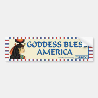 Goddess Bless America Bumper Sticker