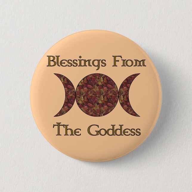 Goddess Blessings 6 Cm Round Badge (Front)