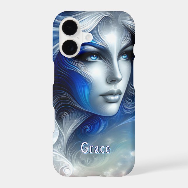 Goddess Celestial White Blue Head February -  (Back)