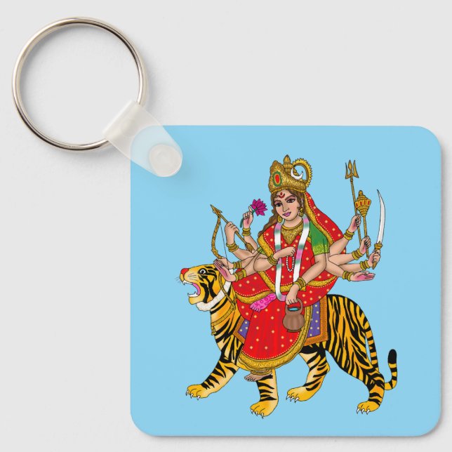 Goddess Chandraghanta Keychain (Front)