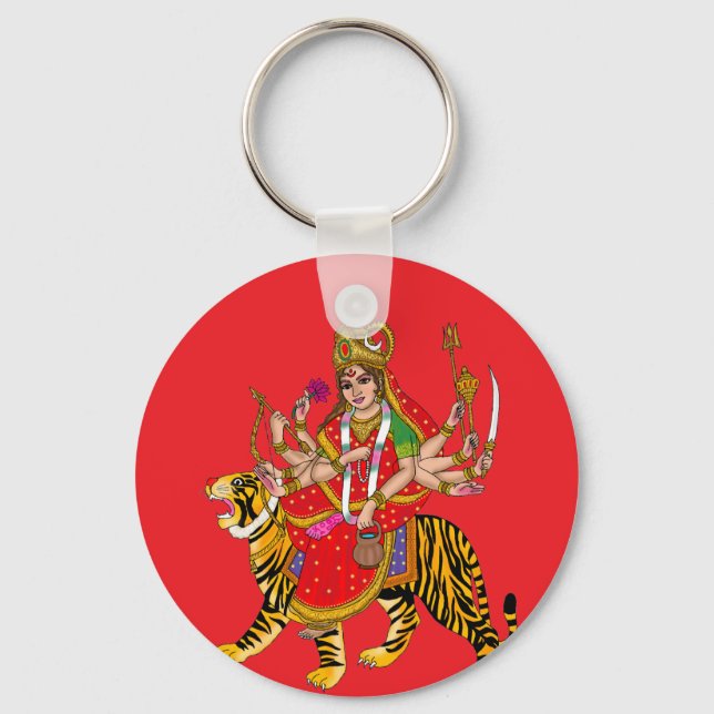Goddess Chandraghanta Keychain (Front)