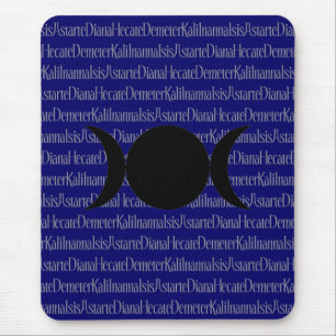 Goddess Chant (dark blue) Mouse Mat