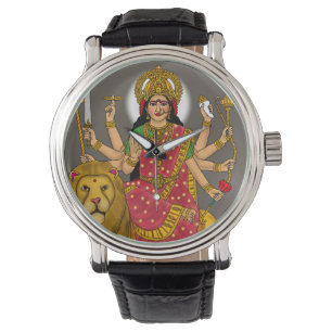 Goddess Durga Clock Watch