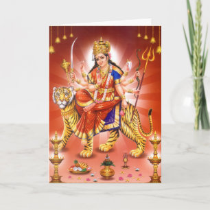 Goddess Durga (Hindu goddess) Card