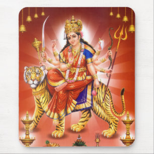Goddess Durga (Hindu goddess) Mouse Mat