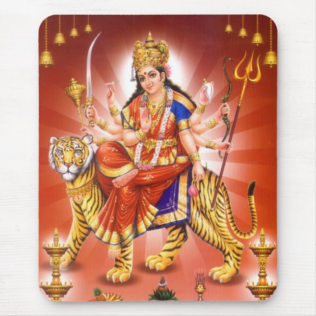 Goddess Durga (Hindu goddess) Mouse Mat (Front)