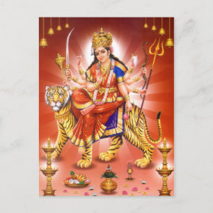 Goddess Durga (Hindu goddess) Postcard