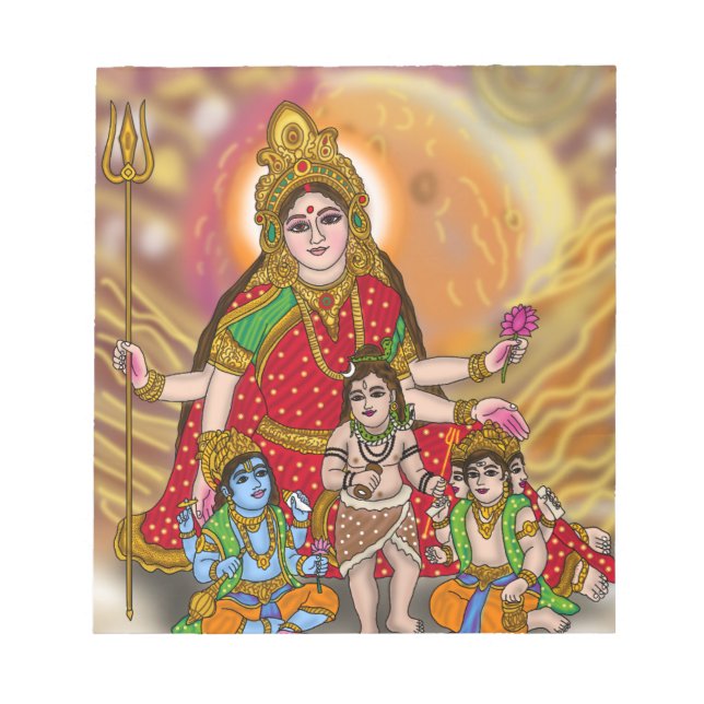 Goddess Durga Stationery Notepad (Front)