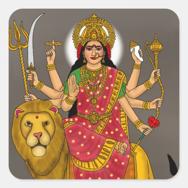 Goddess Durga Sticker (Front)