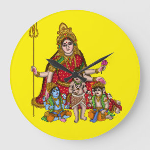 Goddess Durga Wall Clock