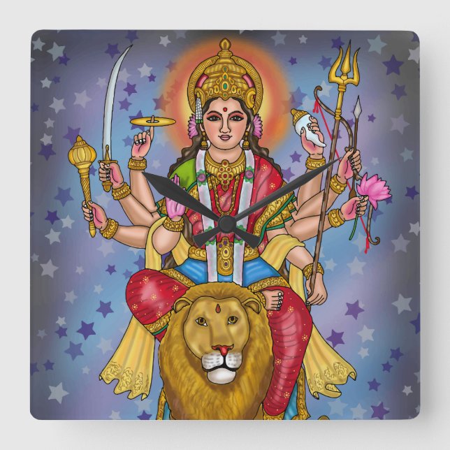 Goddess Durga Wall Clock (Front)