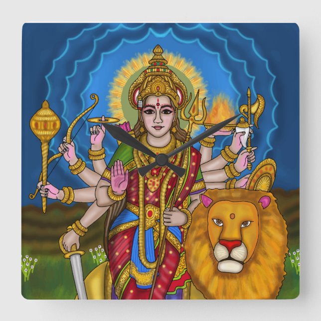 Goddess Durga Wall Clock (Front)