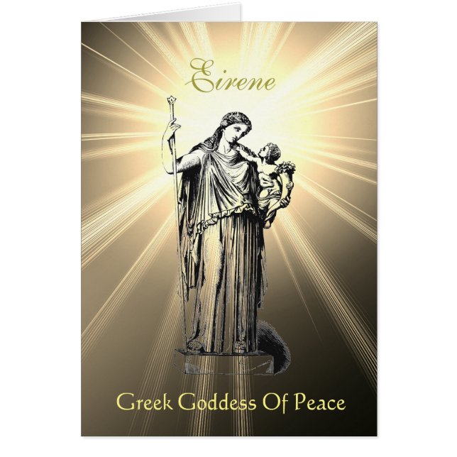 Goddess Eirene Goddess Of Peace Greeting Cards (Front)
