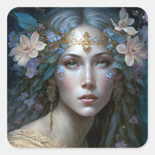 Goddess Fantasy Art Square Sticker