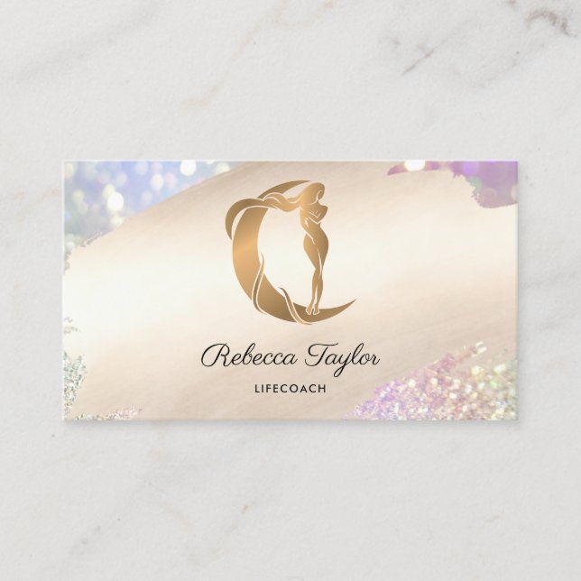 goddess feminine celestial mystic healer life coac business card (Front)