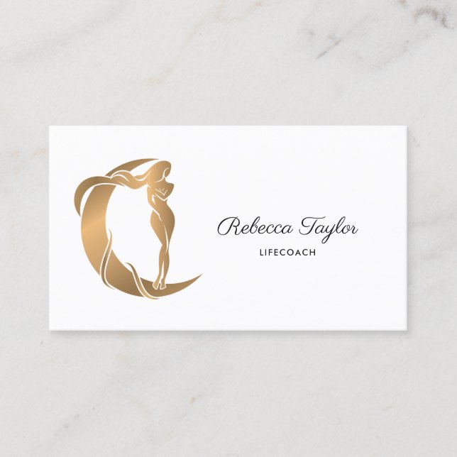 goddess feminine life coach energy healer holistic business card (Front)