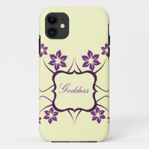 Goddess Floral CM iPhone 5 BT ID Case, Purple iPhone 11 Case